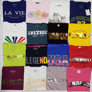 Lote de Ropa de Marca Popular para Todas las Temporadas, Excedentes de Producción, Modelo 01, Camiseta de Manga Corta de Algodón para Hombre, Hecha en Bangladesh, Surtida - Product Image 2