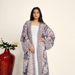 Abaya de Chifón Sólido con Capucha para Mujer, Estilo Árabe, Abierta por Delante, Larga, Modesta, Cardigan Islámico para Oración, Ramadán, Eid y Otras Ocasiones - Product Image 4
