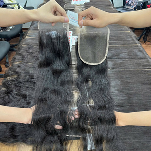 Best Items Swiss HD <b>Lace</b> <b>Closure</b> Vietnamese Raw Hair Extensions All Texture Can Dye And Bleach Ready To Ship - Product Image 2