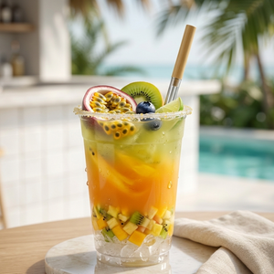 แก้วน้ำ PP โพลีโพรพิลีน ขนาด 22 ออนซ์ ทรงกว้าง น้ำหนัก 8 กรัม แก้วพลาสติกความจุสูง สำหรับเบียร์ น้ำผลไม้ โซดา ผลิตในอินโดนีเซีย - Product Image 4