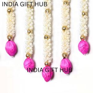 Handmade Artificial Flower Latkan Door Hanging Toran Bandanwaar Bell for Home Office Temple Diwali Wedding <b>Party</b> <b>Decorations</b> - Product Image 2