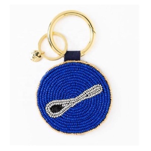 Evil Eye Glass Beads Bag Charms Keychain <b>Cute</b> Beaded Bag Charms for Tote Bag Accessories Handbags <b>Purse</b> Charm Gifts for Women - Product Image 5