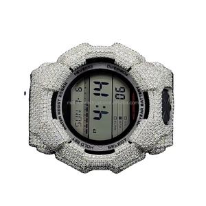 Montre GD-010 avec boîtier et lunette entièrement sertis de diamants Moissanite VVS, style Hip Hop - Product Image 2