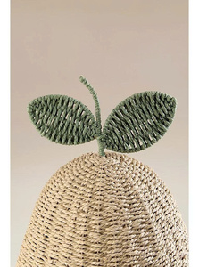 Cesta Decorativa en Forma de Pera con Detalle de Hoja, Hecha de Cuerda de Papel, Diseño Único Inspirado en Frutas, Decoración para el Hogar, Cesta de Almacenamiento para Cuarto de Niños - Product Image 2