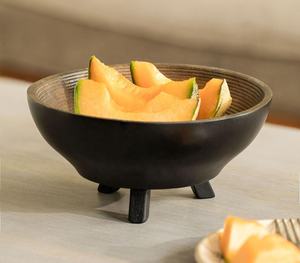 ชามสลัดขาสามแฉกทำจากไม้มะม่วงเพิ่มความสูง - Product Image 1