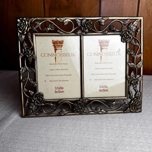 Rectangular Double Horizontal Tabletop Handmade Metal Decorative <b>Frame</b> Connoisseur Brass Photo <b>Frame</b> 3.5x5in - Product Image 4