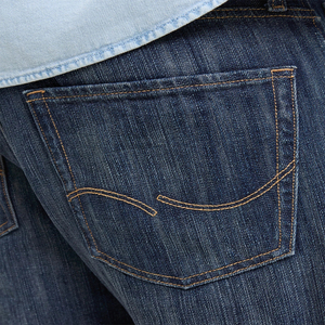 Jean évasé en denim délavé sur mesure pour homme, taille haute, coupe droite, en coton, style décontracté automne, qualité supérieure 2026 - Product Image 6