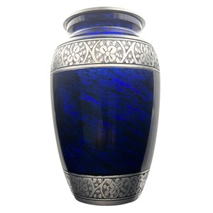 Urna Conmemorativa de Latón de Alta Calidad, Marca LU, Estilo Americano Premium, con Diseños Florales Grabados, Capacidad de 200 Pulgadas Cúbicas - Product Image 1