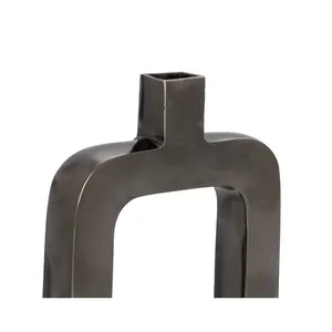 Compact Handmade Coastal Iron Flower <b>Vase</b> for <b>Small</b> Apartment Interior Decoration Premium Dining Decor - Product Image 2