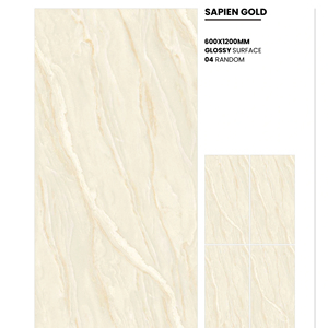 Carreaux de porcelaine de luxe à finition brillante 60x120cm 600x1200mm 24x48 pouces pour sols intérieurs - Product Image 1
