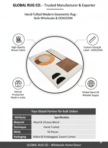 Alfombra Moderna de Diseño Geométrico Abstracto en Tonos Beige y Marrón Neutros para Sala de Estar, Dormitorio y Decoración del Hogar - Product Image 6