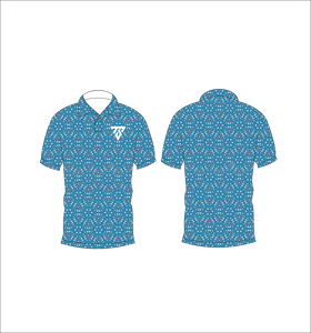 Polo Azul con Puntos Blancos para Hombre, con Logotipo Estampado en la Parte Delantera, Manga Corta, Informal, para Verano, de Secado Rápido, Tela Popelina - Product Image 6