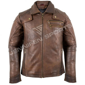 Custom Men's Vintage <b>Brown</b> Distressed Cowhide Bomber <b>Jacket</b> Heavy Cowhide <b>Leather</b> Bomber <b>Jacket</b> for Streetwear Motorcycle <b>Jacket</b> - Product Image 1