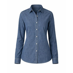 Unique Design Top Selling Women's Clothing Denim <b>Shirts</b> Outdoor Fashion & Office Work Wear <b>Long</b> <b>Sleeve</b> Denim Blouse <b>Shirt</b> - Product Image 1