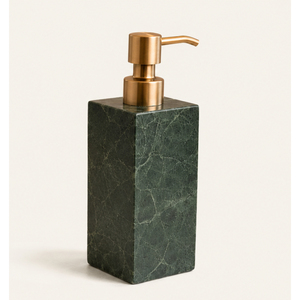 Distributeur de savon en marbre vert naturel à prix d'usine avec pompe en métal doré, flacon de lotion liquide en pierre pour hôtel et salle de bain moderne - Product Image 5