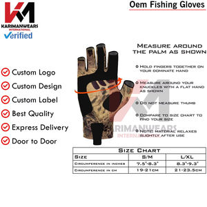 Gants de pêche OEM, fabrication directe en usine, conception personnalisée, livraison rapide, vente en gros, gants de pêche d'extérieur pour les pêcheurs sportifs, service OEM - Product Image 2