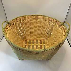 Panier en bambou tissé à la main, rangement rustique pour la cuisine avec poignées, organisateur naturel écologique, fournisseur OEM Vietnam - Product Image 1