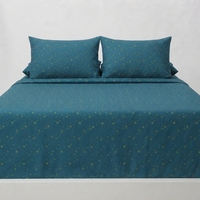 Parure de lit Stars et 2 taies d'oreiller, motif floral classique, 100% coton, 150 fils/cm², qualité A, toutes saisons