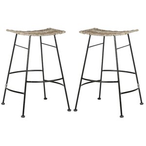 Taburete de Bar Moderno Minimalista de Metal Dorado con Asiento Acolchado, Silla de Bar de Lujo a la Altura del Mostrador - Product Image 4