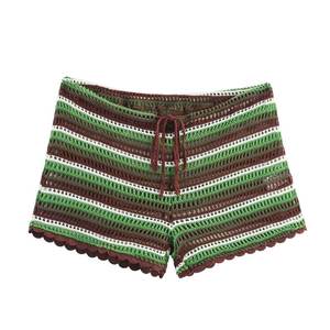 Shorts d'été 2026 pour femme, taille haute élastique, en dentelle ajourée au crochet, décontractés, en tissu à mémoire de forme, séchage rapide, respirants - Product Image 1