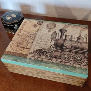 Boîte en bois imprimée en gros, boîte à bijoux décorative, boîte de rangement en bois imprimée pour emballage cadeau, prix d'usine personnalisé - Product Image 6
