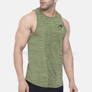 Chemises de sport sans manches de couleur unie, fabriquées au Pakistan, dernier design, vêtements de fitness. - Product Image 4