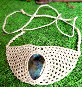 ใหม่ที่ได้รับความนิยมทําด้วยมือสไตล์ Bohe ทองเหลืองชุบทองออกแบบสร้อยคอจี้สีดําด้ายเชือกเสน่ห์สร้อยคอจี้ - Product Image 2