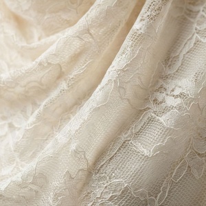 Women Cream Lace Chiffon Hijab Breathable Daily Wear Islamic Scarf Shawl - Product Image 5