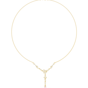 Joyería Fina para Mujer, Collar de Plata de Ley S925 Chapado en Oro con Colgante de Flor de Moissanita Clásica, Corte Brillante - Product Image 1