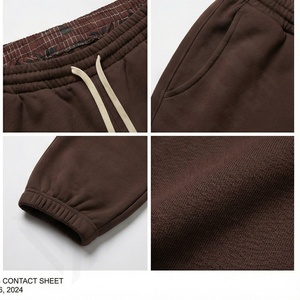 Custom Streetwear Baggy Fit Double Waist Wide Leg Drawstring <b>Fleece</b> Cotton Men Sweatpants Work <b>Trousers</b> Winter <b>Trousers</b> Men - Product Image 4