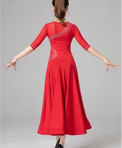 Robes évasées pour femmes, de qualité supérieure, très extensibles, très demandées, avec broderies en strass, pour spectacles sur scène. - Product Image 5