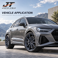 Jante forgée 10 rayons à canaux rainurés, finition gris anthracite mat, 18-22 pouces, 5x112 5x114.3 5x120 pour BMW Audi Mercedes-Benz, légère