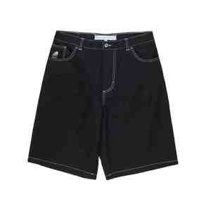 Shorts Bermuda en jean décontractés pour hommes, style streetwear, avec cordon de serrage, broderie, tissu respirant à séchage rapide, pour l'été et la plage, avec poches - Product Image 1