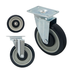 Roulettes de table basse 5 pouces en TPU, roues pivotantes, capacité de charge 120 kg, structure métallique, design moderne - Product Image 1