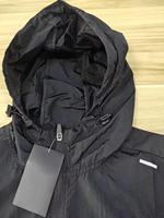 Veste coupe-vent bomber légère en toile pour homme, à capuche, imperméable, décontractée, unie, pour sports de plein air, respirante, pour la randonnée