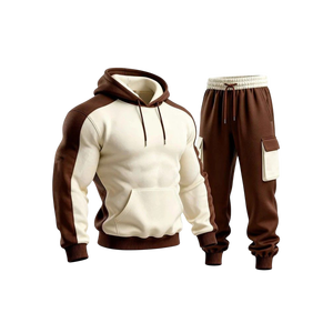 Conjunto de Sudadera con Capucha y Pantalones Cargo de Dos Tonos Personalizados de Primera Calidad para Hombre, Ropa Urbana de Lujo para Hombre, Proveedor Mayorista, Traje Deportivo para Gimnasio - Product Image 2