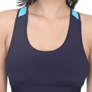 Soutien-gorge de sport pour femme en coton pur violet poussiéreux de bonne qualité, respirant, séchage rapide, maintien moyen, fermeture avant, idéal pour le yoga et l'entraînement en salle de sport - Product Image 4