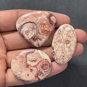 Natural Bird's Eye Jasper Polished Loose Gemstones Wholesale Orbicular Rhyolite Cabochon for DIY Jewelry Making By MAHNAJ GEMS - Product Image 6