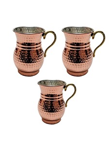 Service de verres en cuivre martelé, ensemble de vaisselle en cuivre massif pour la maison, vaisselle de table en cuivre de qualité supérieure - Product Image 4