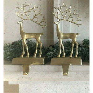 Reindeer Shape Premium Christmas Stocking Holder Merry Christmas Stockings Felt Socks Hanger Hook Mantle or Fireplace Decor - Product Image 4