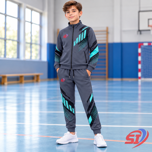 ชุดวอร์มเยาวชน SAAJAN ผ้าฝ้าย 100% สำหรับฤดูหนาว แบบ unisex แจ็คเก็ตซิปทันสมัย กางเกงทรงสอบเข้ารูป ชุดกีฬาสำหรับนักเรียน - Product Image 6