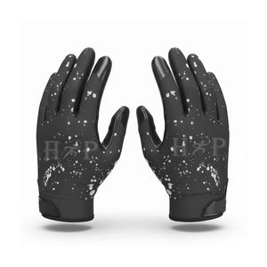 Gants de football américain avec logo personnalisé, paume en silicone adhérent à haute adhérence, gants professionnels pour receveurs, gants de sport respirants - Product Image 4