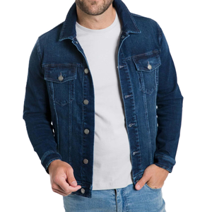 Free Sample Men's Denim Jacket Comfortable Fabric Wholesale Customizable Best Quality - Product Image 6