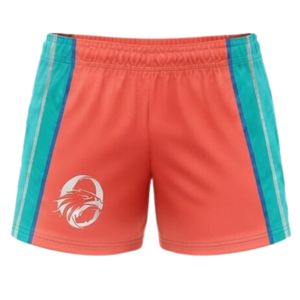 Pantalones Cortos de Netball Sublimados en Color Coral Turquesa Unisex, Uniformes Deportivos Ligeros de Poliéster, Ropa Deportiva para Equipos, Ropa de Alto Rendimiento - Product Image 1