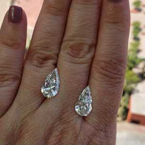 Diamant CVD en forme de poire, de qualité supérieure, certifié international, couleur D, cultivé en laboratoire, taille excellente, vente en gros - Product Image 4