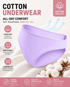 Culottes string en coton doux pour femmes, respirantes, extensibles, écologiques, avec nœud, confortables, taille basse, style bikini, légères - Product Image 3