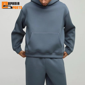 Sudadera con Capucha Estampada de Corte Regular y Lavado Ácido para Hombre, Estilo Urbano Personalizado 2026, de Alta Calidad, 100% Algodón, Talla Grande, Dos Piezas - Product Image 4