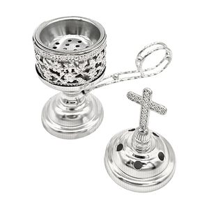 Soporte de Incienso Metálico Vintage Hecho a Mano, Decorativo para Agarbatti y Dhoop, Quemador Aromático Ornamentado para Puja - Product Image 1