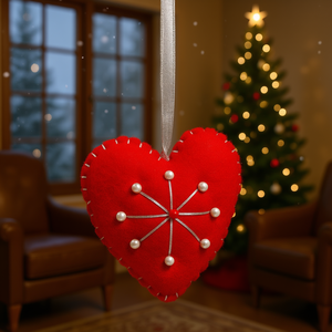 Guirlande et couronne de Noël rouges, cadeau pour décorations festives - Product Image 3