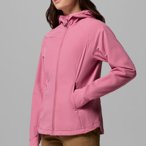 Veste softshell 3 couches pour femme, design personnalisé, imperméable, coupe-vent, col montant, fermeture éclair, capuche, respirante, confortable - Product Image 3